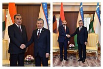 Мирзиеев встретился с президентом Таджикистана и премьер-министром Армении на полях саммита СНГ в Ашхабаде