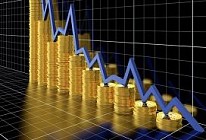 Цена на золото по итогам вечернего межбанковского фиксинга в Лондоне в среду понизилась