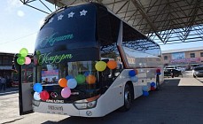 Международный автобусный рейс связал Самарканд и Туркестан